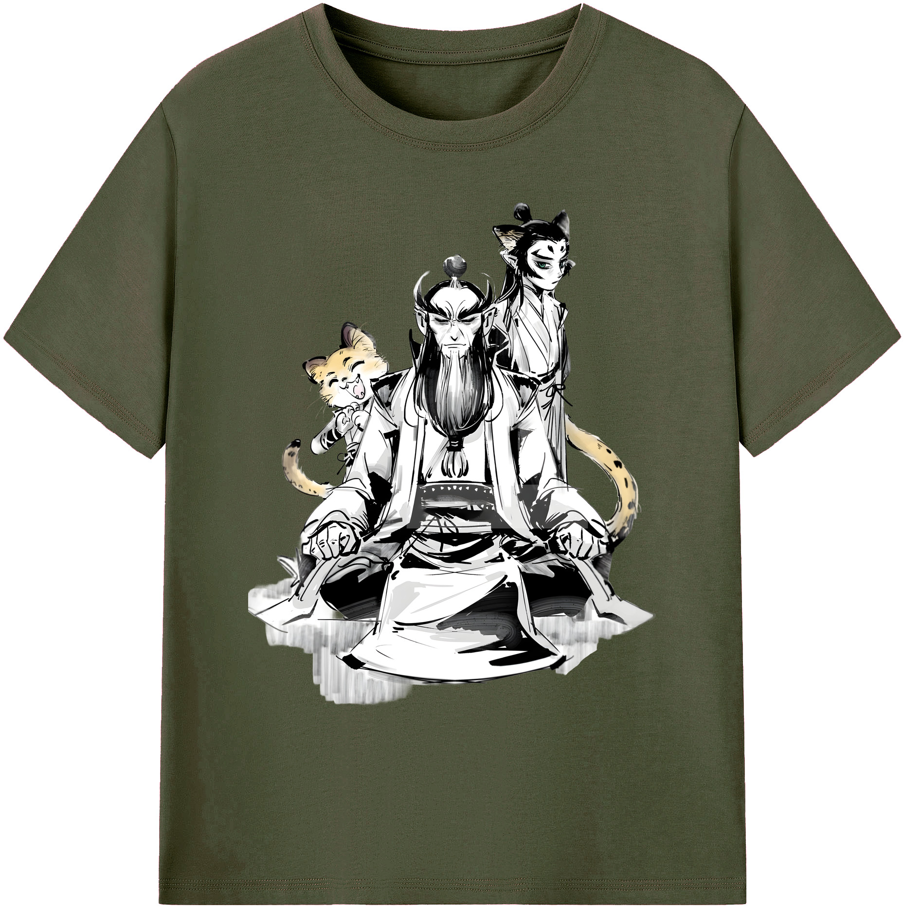 （画像用） Ne Zha 2 ナタ 魔童の大暴れ 綿100％ メンズ半袖Tシャツ｜肌触りやわらか＆通気性